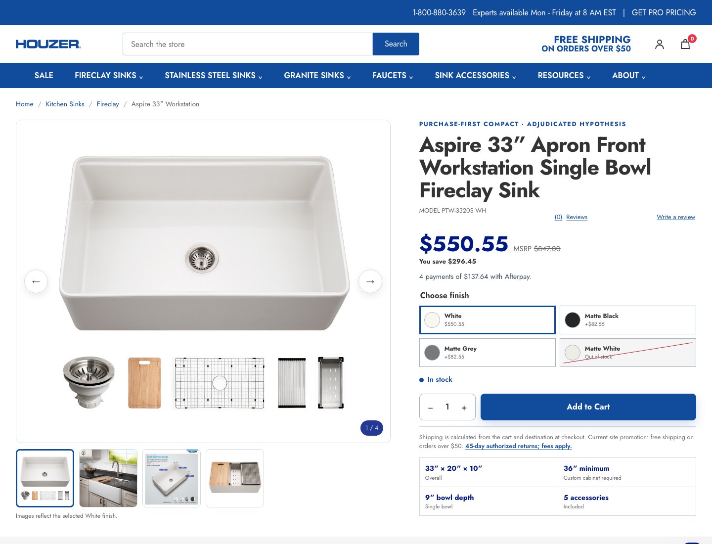 Desktop preview of Concept C showing the compact purchase-first product page